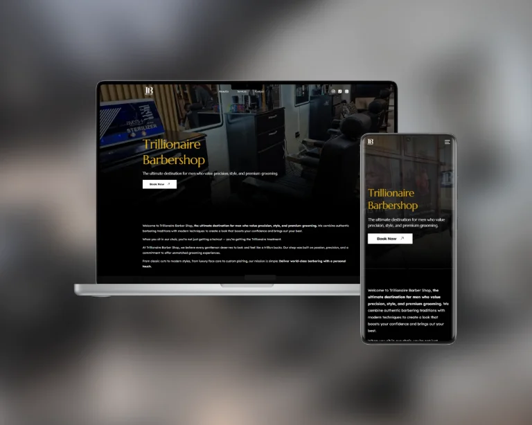 Trillionaire Barbershop Website